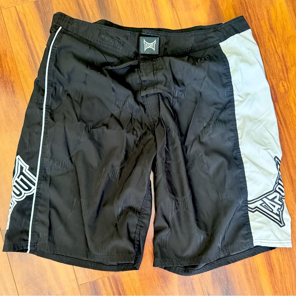 Tapout Black and White Athletic Board Shorts